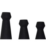 Renwil Granfeld Black Iron Vases - Set of 3 — product detail view 2