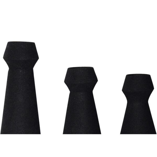Renwil Granfeld Black Iron Vases - Set of 3 — product detail view 2
