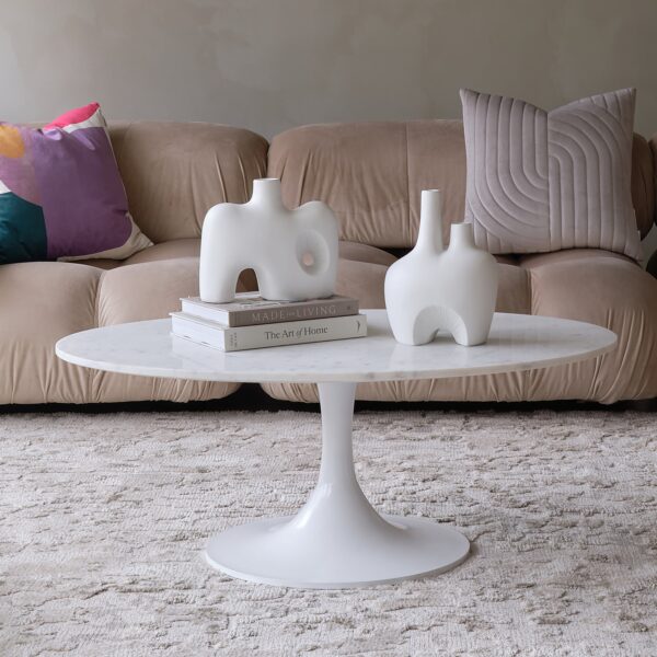 Renwil Mariner Off-White Ceramic Vase — styled display; companion accessories not included