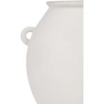 Renwil Yevla Off-White Stoneware Vase — close view of a small loop handle