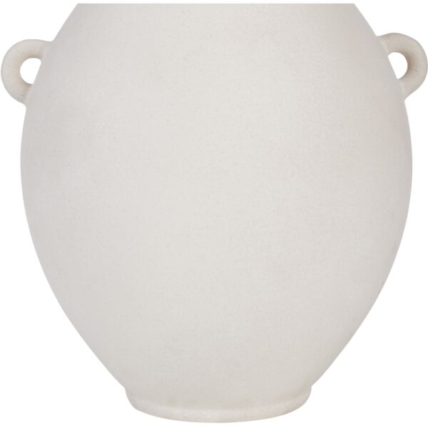 Renwil Yevla Off-White Stoneware Vase — lower body and foot detail