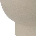 Renwil Lamoureux Textured Ivory Ceramic Vase — detail of the textured lower body and base