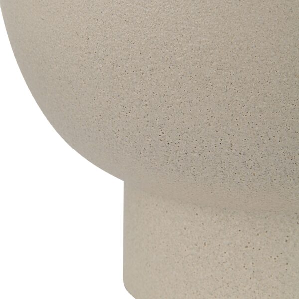 Renwil Lamoureux Textured Ivory Ceramic Vase — detail of the textured lower body and base