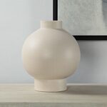 Renwil Lamoureux Textured Ivory Ceramic Vase — ivory vase displayed on a tabletop