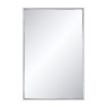 Renwil Dapia Polished Nickel Rectangular Wall Mirror MT2684 - front view of the polished nickel rectangular mirror