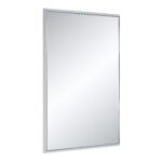 Renwil Dapia Polished Nickel Rectangular Wall Mirror MT2684 - angled view of the nickel-plated iron frame