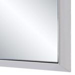 Renwil Dapia Polished Nickel Rectangular Wall Mirror MT2684 - close-up of the polished nickel frame corner