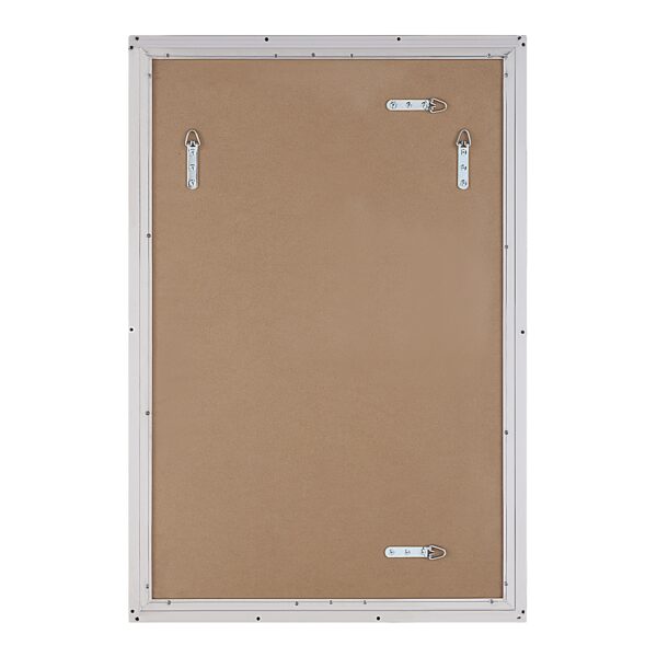 Renwil Dapia Polished Nickel Rectangular Wall Mirror MT2684 - rear view showing vertical and horizontal hanging points