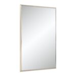 Renwil Pia Champagne Rectangular Wall Mirror MT2685 - angled view of the champagne-plated frame