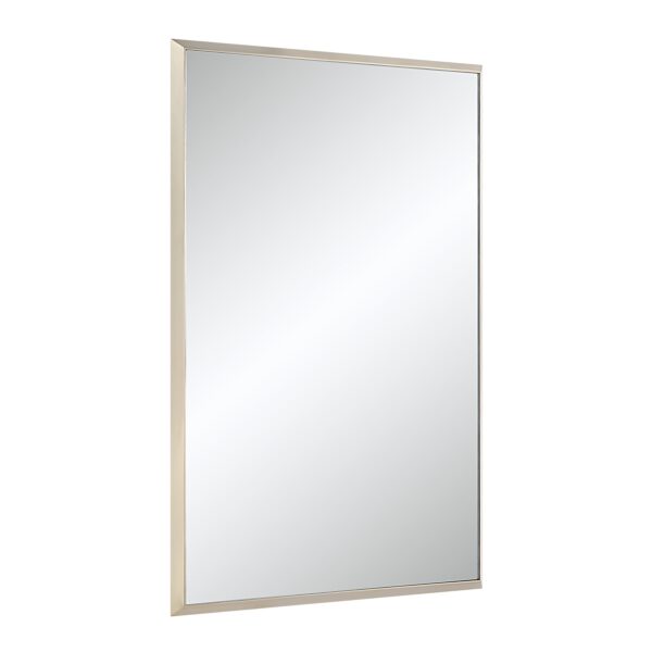 Renwil Pia Champagne Rectangular Wall Mirror MT2685 - angled view of the champagne-plated frame