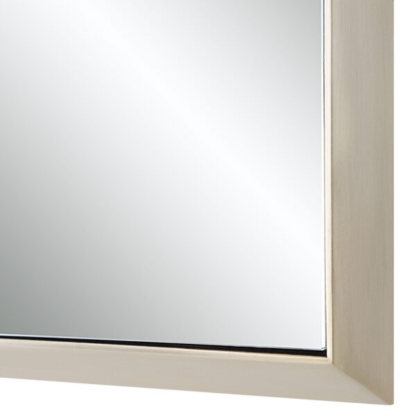Renwil Pia Champagne Rectangular Wall Mirror MT2685 - close-up of the warm champagne frame corner