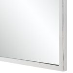 Renwil Plaka Polished Nickel Arch Wall Mirror MT2693 - close-up of the polished nickel frame corner