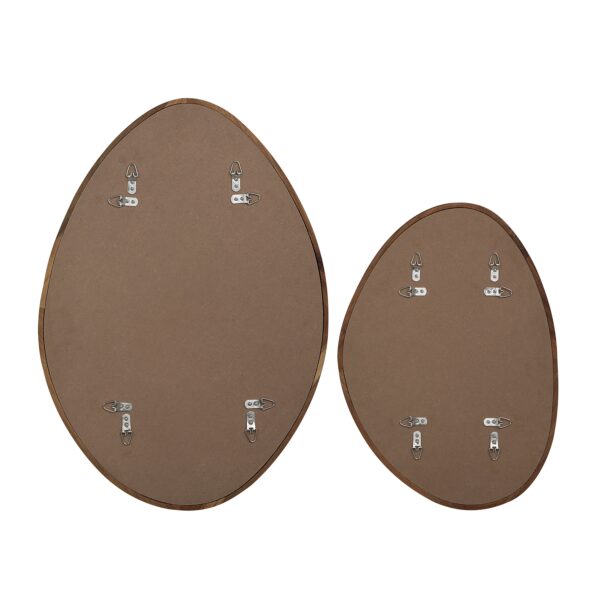 Renwil Tivoli Walnut Finish Wall Mirror Set of Two MT2701 - rear views showing the D-ring configurations