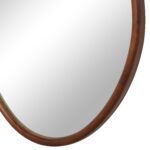 Renwil Tivoli Walnut Finish Wall Mirror Set of Two MT2701 - close-up of the smaller walnut-painted frame