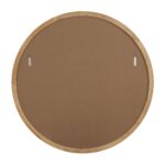 Renwil Noto Natural Pine Round Wall Mirror MT2707 - rear view showing two D-ring mounting points