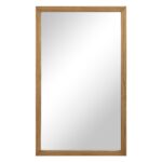 Renwil Salia Natural Pine Rectangular Wall Mirror MT2708 - front view of rectangular natural pine mirror