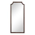 Renwil Otara Walnut-Finish Full Length Mirror MT2710 - front view of tall shaped walnut-finish mirror