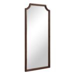 Renwil Otara Walnut-Finish Full Length Mirror MT2710 - angled view of deep Mimosaceae wood frame
