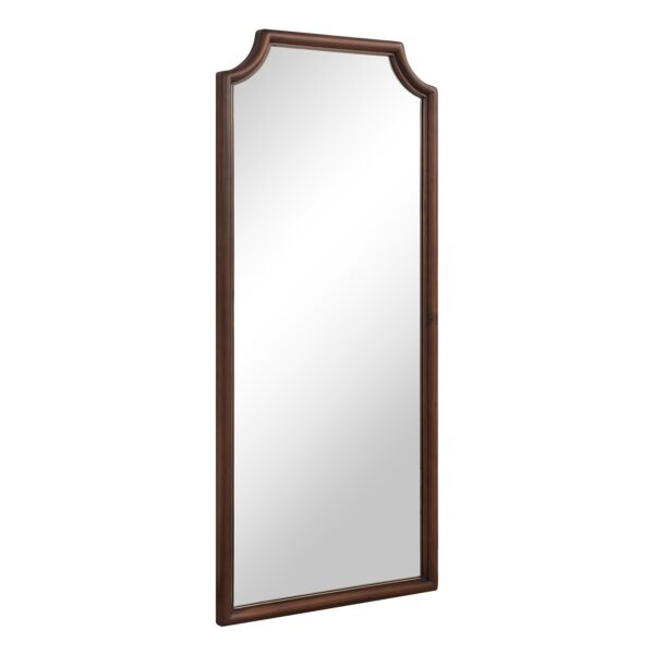 Renwil Otara Walnut-Finish Full Length Mirror MT2710 - angled view of deep Mimosaceae wood frame