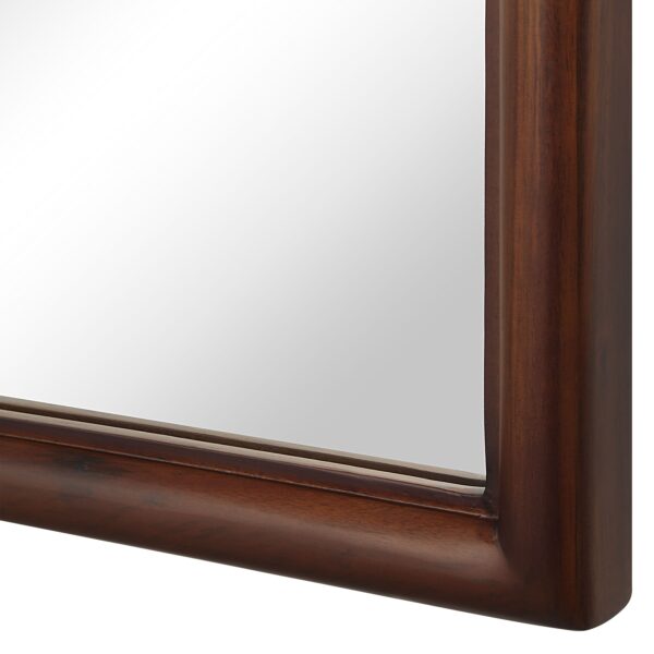 Renwil Otara Walnut-Finish Full Length Mirror MT2710 - close-up of walnut-painted frame