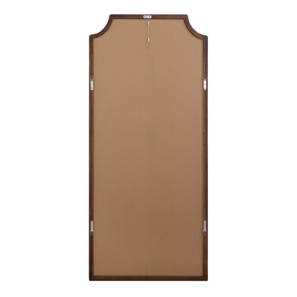 Renwil Otara Walnut-Finish Full Length Mirror MT2710 - rear view showing D-rings and anti-tip hardware