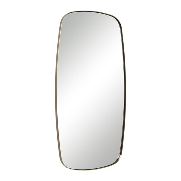 Renwil Jacossa Champagne Shaped Wall Mirror MT2712 - angled view of champagne stainless steel frame