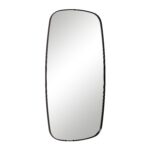 Renwil Nicoya Dark Bronze Shaped Wall Mirror MT2713 - angled view of plated stainless steel frame