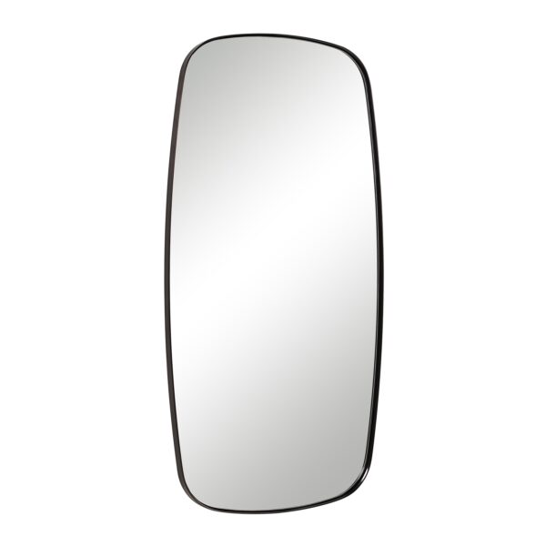 Renwil Nicoya Dark Bronze Shaped Wall Mirror MT2713 - angled view of plated stainless steel frame