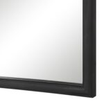 Renwil Olfito Matte Black Pine Arch Mirror MT2715 - close-up of painted black frame