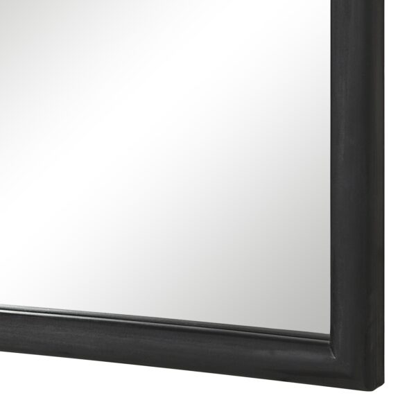 Renwil Olfito Matte Black Pine Arch Mirror MT2715 - close-up of painted black frame
