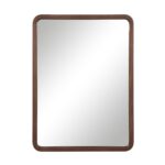 Renwil Tacna Walnut-Finish Pine Wall Mirror MT2718 - front view of walnut-painted pine wall mirror