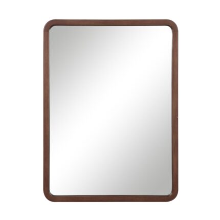 Renwil Tacna Walnut-Finish Pine Wall Mirror MT2718 - front view of walnut-painted pine wall mirror
