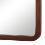 Renwil Tacna Walnut-Finish Pine Wall Mirror MT2718 - close-up of walnut-finish pine frame