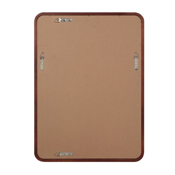 Renwil Tacna Walnut-Finish Pine Wall Mirror MT2718 - rear view showing mounting points for two orientations