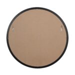 Renwil Olica Matte Black Pine Round Mirror MT2719 - rear view showing two D-ring mounts