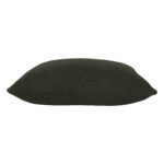 Renwil Sandro Deep Olive Woven Cotton Pillow 22 x 22 PWFL1469 - side view of woven cotton pillow