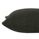 Renwil Sandro Deep Olive Woven Cotton Pillow 22 x 22 PWFL1469 - close-up of olive cotton edge