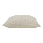 Renwil Amal Neutral Two-Tone Handwoven Pillow 20 x 20 PWFL1471 - side view of neutral pillow