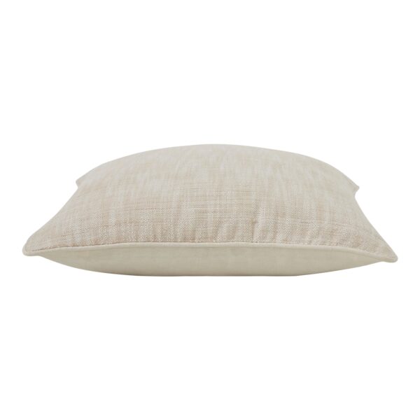 Renwil Amal Neutral Two-Tone Handwoven Pillow 20 x 20 PWFL1471 - side view of neutral pillow