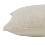 Renwil Amal Neutral Two-Tone Handwoven Pillow 20 x 20 PWFL1471 - close-up of textured front and piping