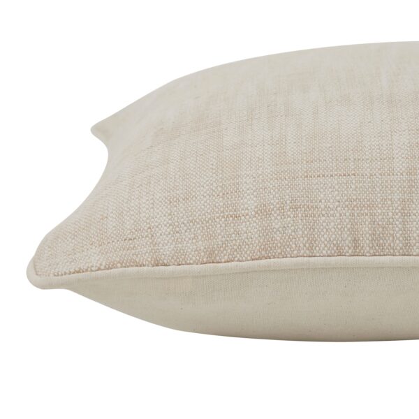 Renwil Amal Neutral Two-Tone Handwoven Pillow 20 x 20 PWFL1471 - close-up of textured front and piping