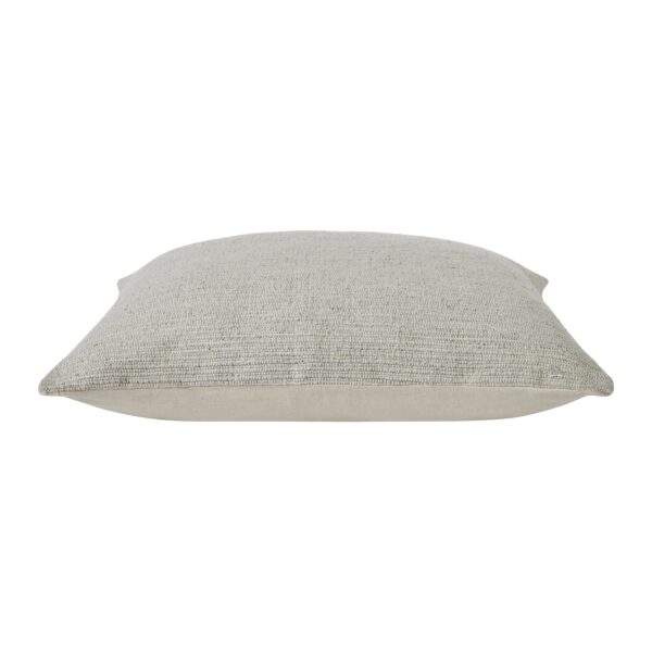 Renwil Azucar Stone Mix Handwoven Pillow 20 x 20 PWFL1474 - side view of light neutral pillow