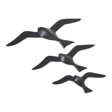 Renwil Stevens Matte Black Metal Wall Art — Set of 3 — product view 1 — W6744