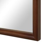 Renwil Sintra Walnut-Finish Shaped Wall Mirror MT2709 - close-up of curved brown frame