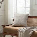 Renwil Azucar Stone Mix Handwoven Pillow 20 x 20 PWFL1474 - Azucar pillow styled on a wooden chair