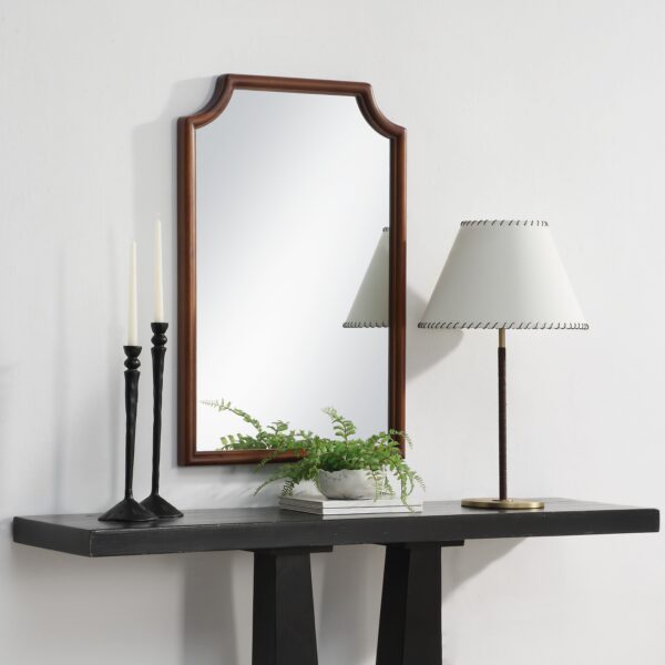 Renwil Sintra Walnut-Finish Shaped Wall Mirror MT2709 - alternate styled view of shaped wall mirror