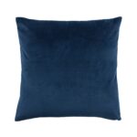 Renwil Lapis Blue Velvet-Front Pillow 20 x 20 PWFL1075 - front view of blue square pillow