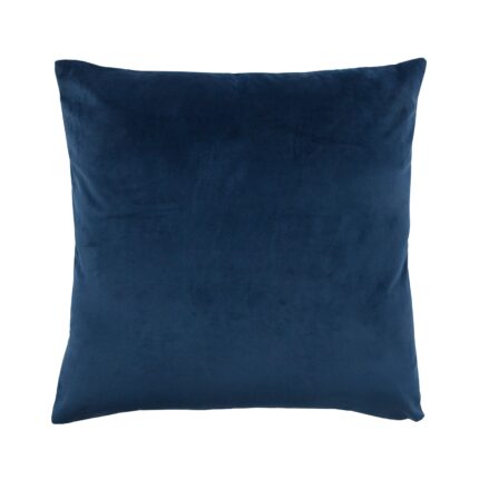Renwil Lapis Blue Velvet-Front Pillow 20 x 20 PWFL1075 - front view of blue square pillow