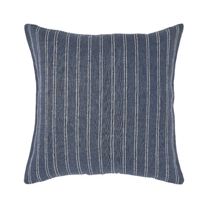 Renwil Oakley Navy and White Striped Linen Pillow 20 x 20 PWFL1398 - front view of navy and white striped linen pillow