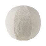 Renwil Solan Ivory Boucle Sphere Pillow 12 x 12 PWFL1416 - front view of ivory boucle sphere pillow